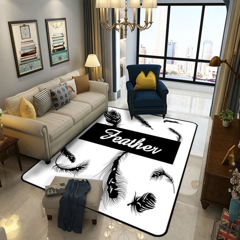 Trendy Living Room Rug Multi Colored Geometric Printed Area Rug Polypropylene Non-Slip Stain-Resistant Rug