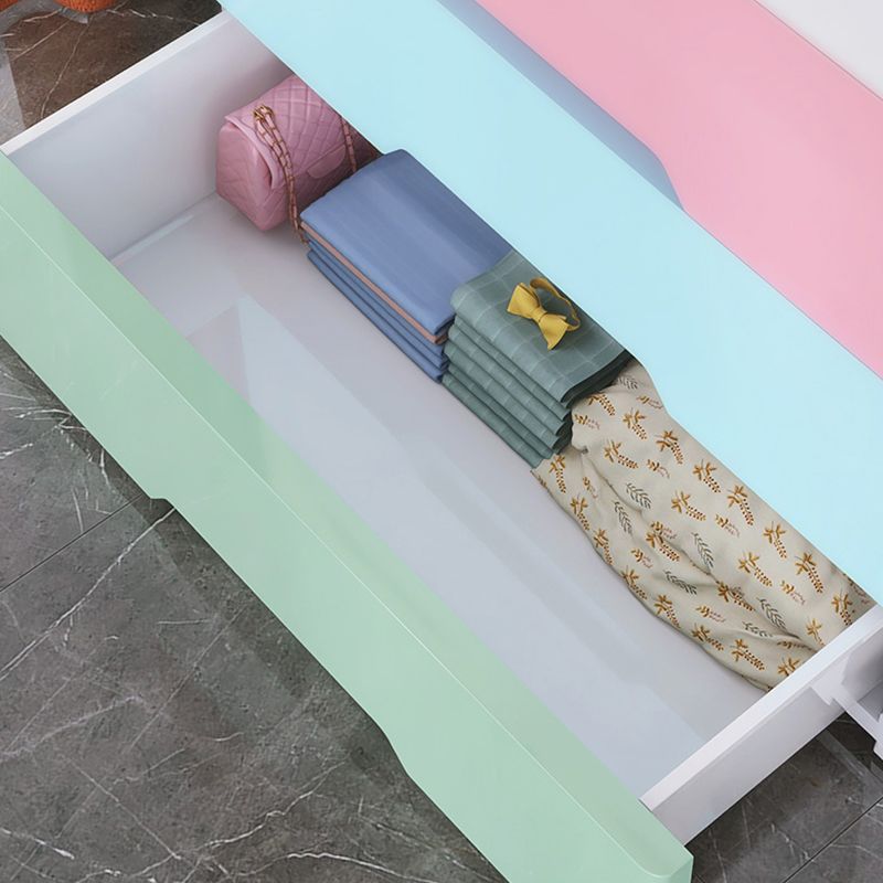 Modern Style Plastic Wardrobe Home Storage Wardrobe with Drawers