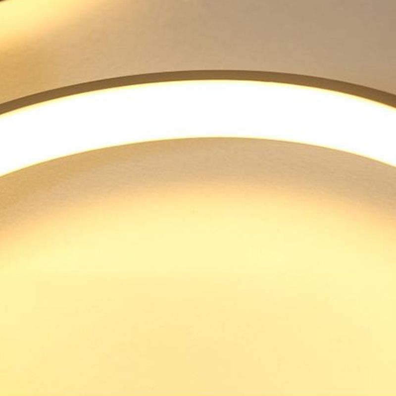 Circle Ring Acrylic Ceiling Mounted Fixture 4 Lights Black Flush Light for Living Room