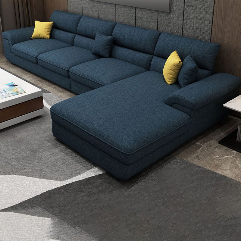 Nordic Stationary Living Room Recessed Arm Cushions Sofa Chaise