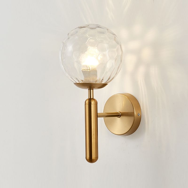 Kugelförmige Glaswandlampenvorrichtung moderne 1 Glühbirnen -Flur -Wandleuchten