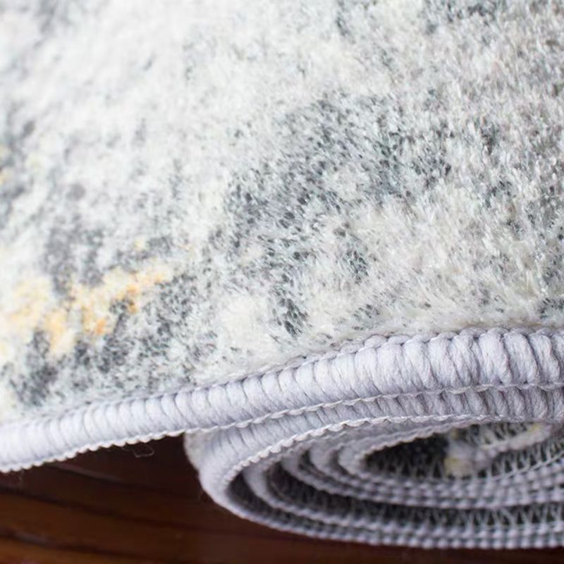 Einfarbiger Vintage-Teppich, Polyester-Teppich mit Blumendruck, rutschfeste Unterseite, Innenteppich für Wohnzimmer