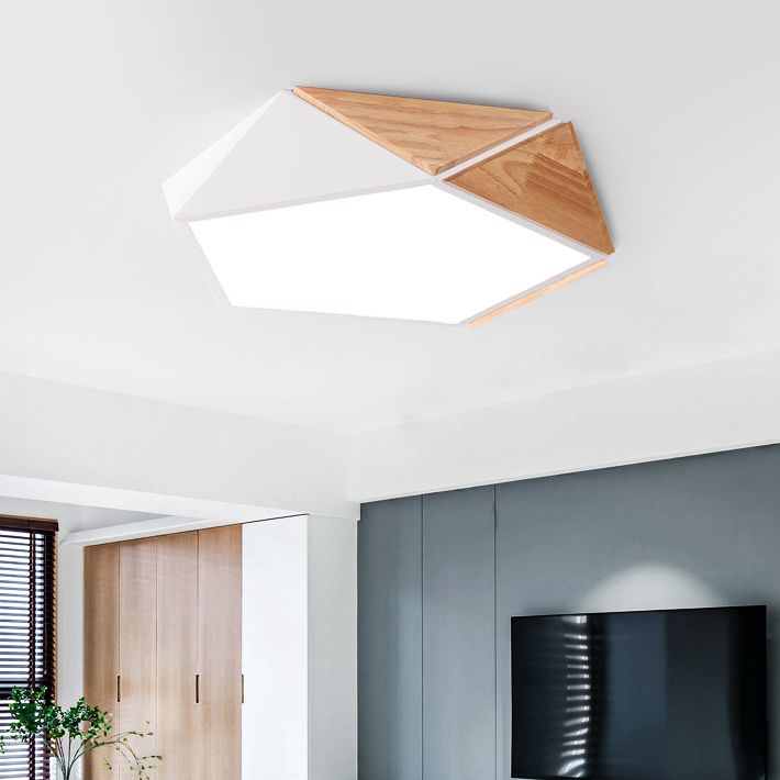 Luminaires encastrés géométriques Luminaire encastré en bois moderne