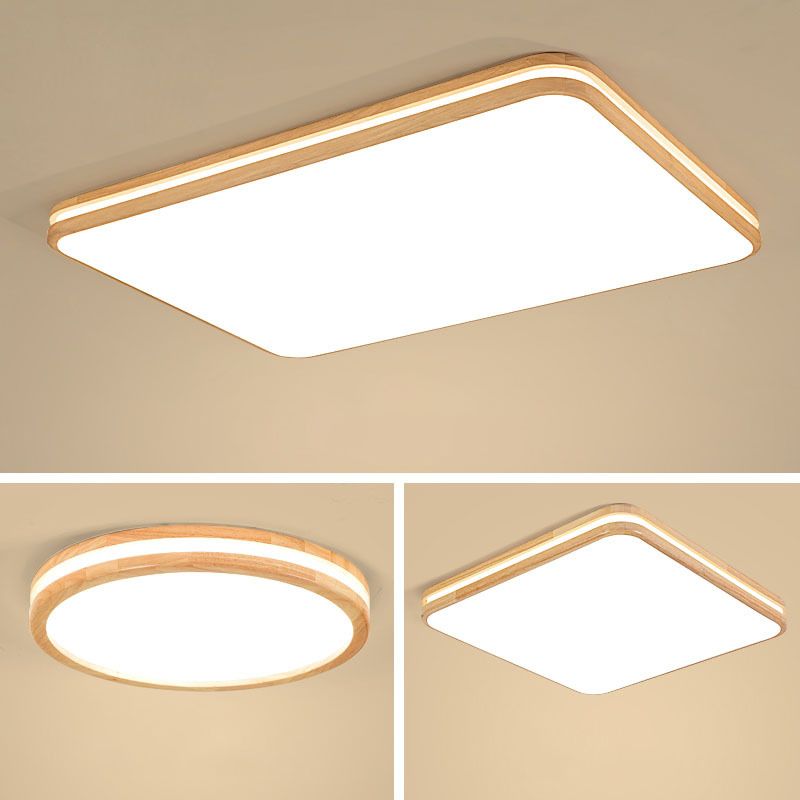 Luminaire encastré géométrique en bois pour salon Easy LED acrylique plafonnier fixations