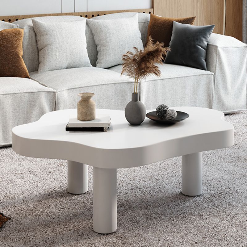 Nordic Geometric Wooden Coffee Table 3 Legs Cocktail Table - 15.75" H