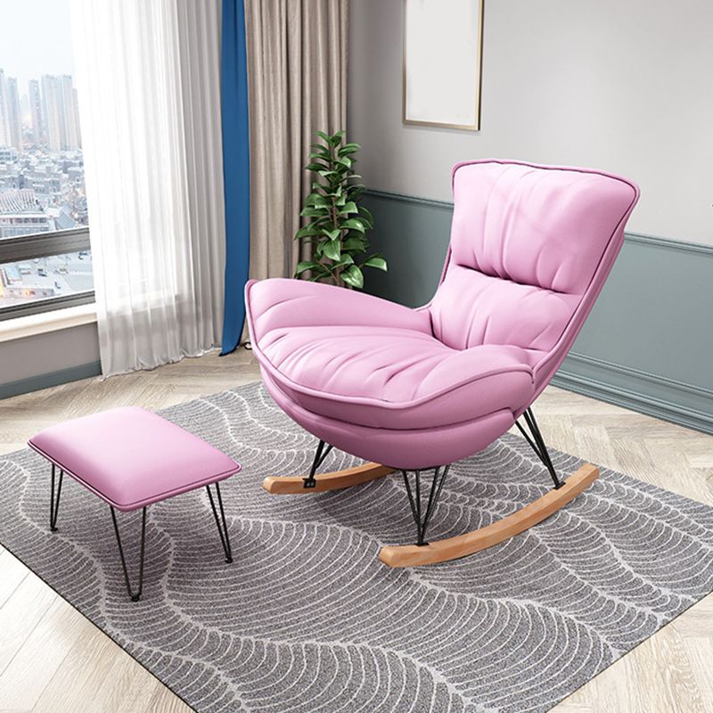 Modern Glider Chair Ottoman Rocking Chair with Removable Cushions