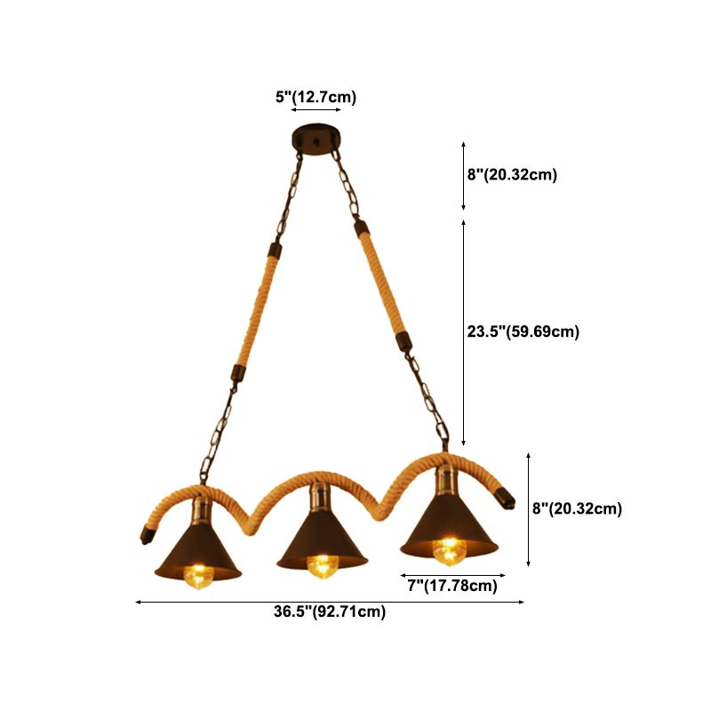 Industrial Island Light Minimalist Hanging Lighting Fixture for Dining Room