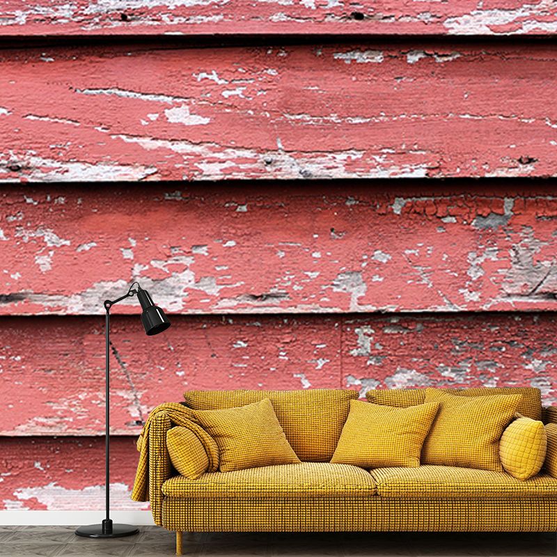 Wood Texture Mural Industrial Style Wallpaper Mildew Resistant Wall Covering