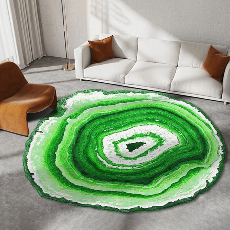 Brown Casual Carpet Polyester Graphic Rug Stain Resistant Rug for Drawing Room