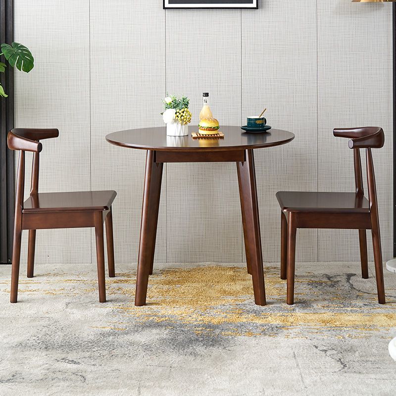 Modern Style Solid Wood Dining Room Set with Round Table Home Dining Table Furniture