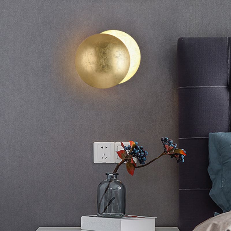 1-Light Disk Wall Mount Light Modern Style Metal Wall Sconce Lights