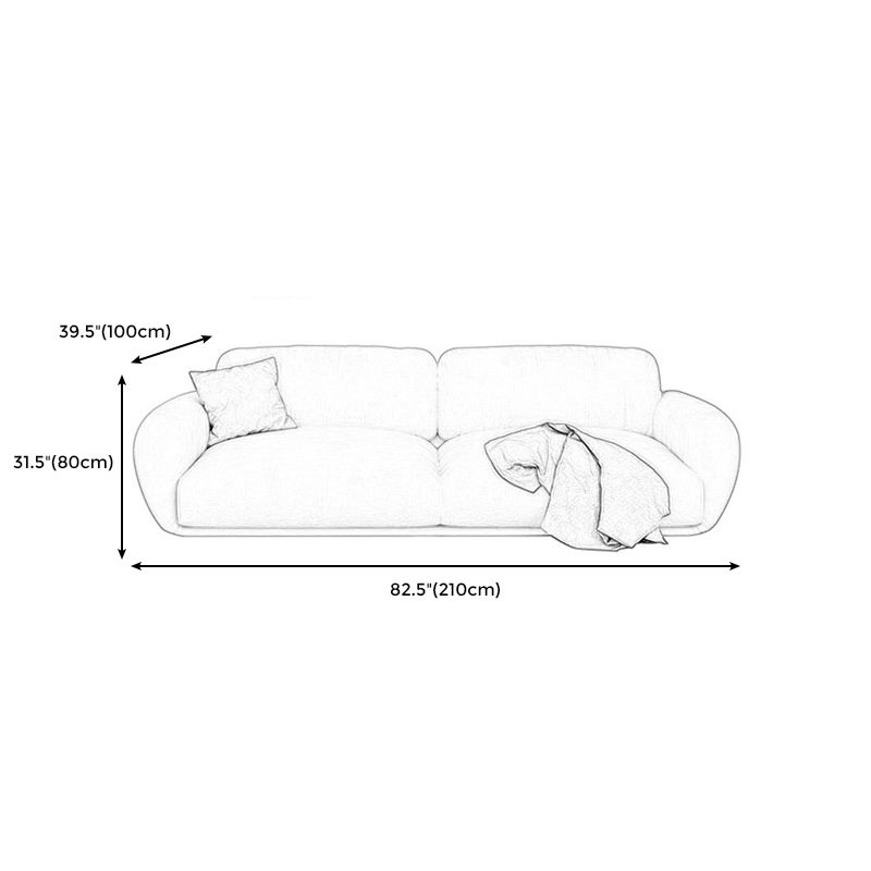 Modern Square Arm Loose Back Sofa 39"W Sofa for Living Room