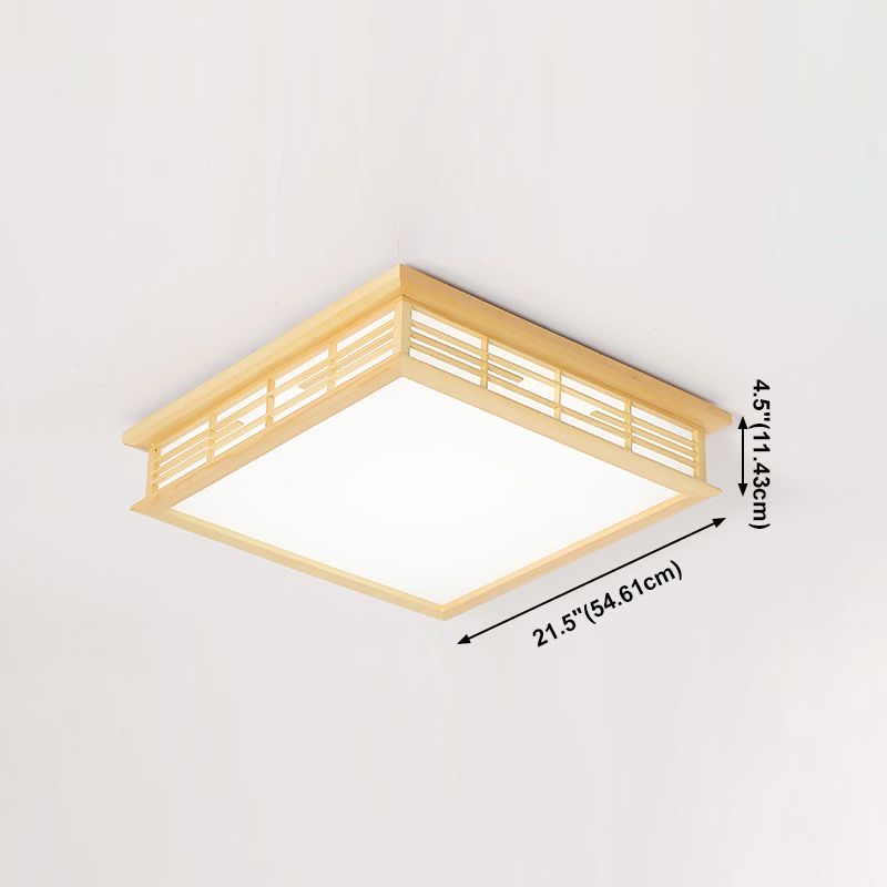 Luminaires de plafond encastrés à LED en bois, luminaire de plafond moderne à montage encastré