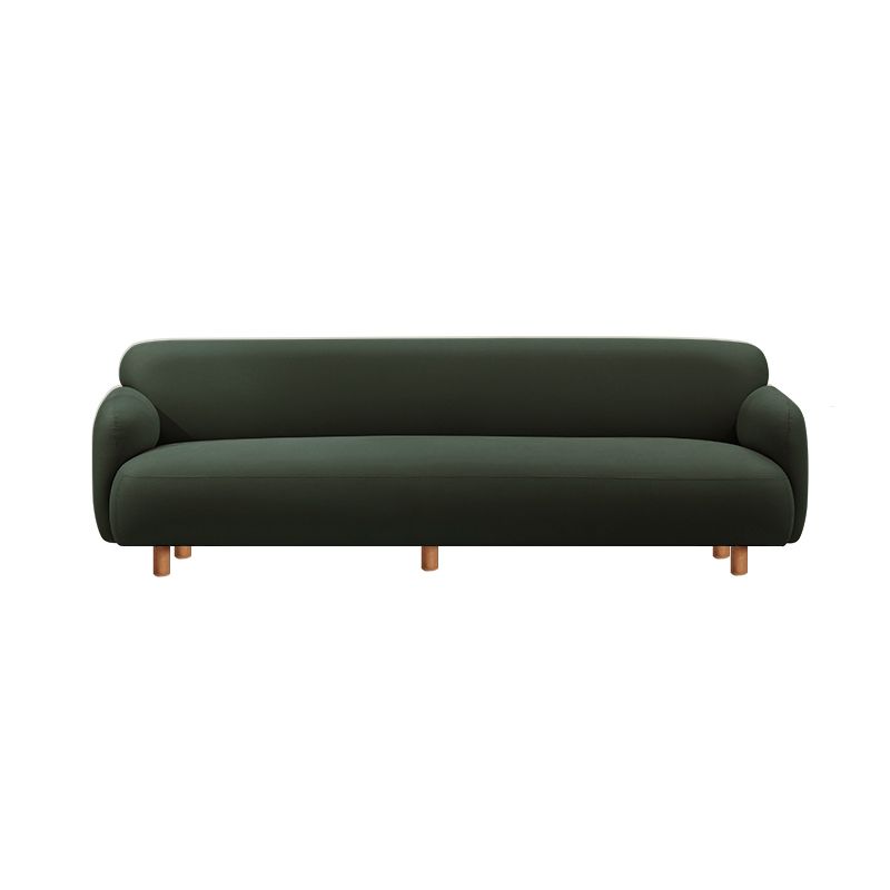 Stain Resistant Faux Leather Sofa Contemporary Standard Sofa for Living Room