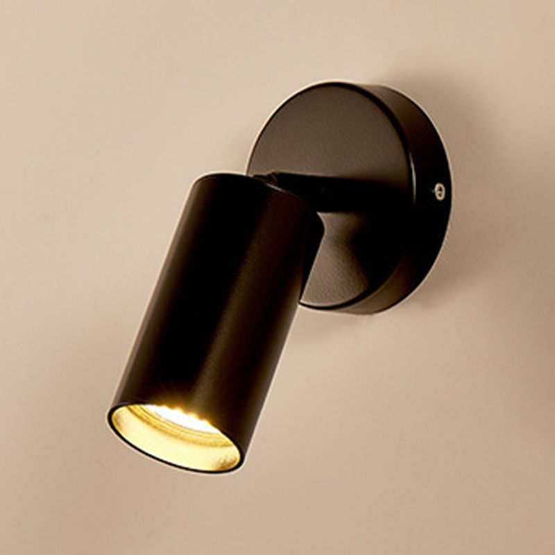 Modern Adjustable Wall Sconce Cylinder Shape Vanity Lamp with Metal Shade for Bathroom