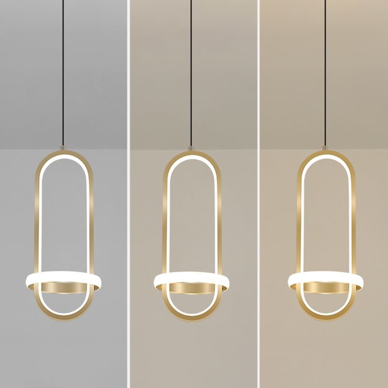 Pendre contemporain Light 2-Light Plafond plafond Metal pour chambre à coucher