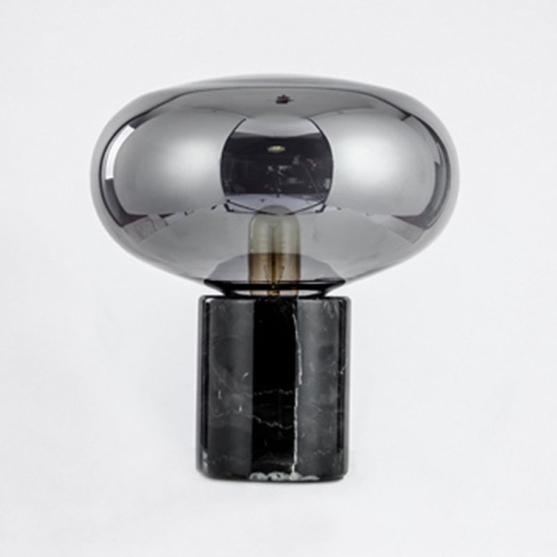 1 lampe de table de nuit géométrique légère lampe de table en verre de style moderne