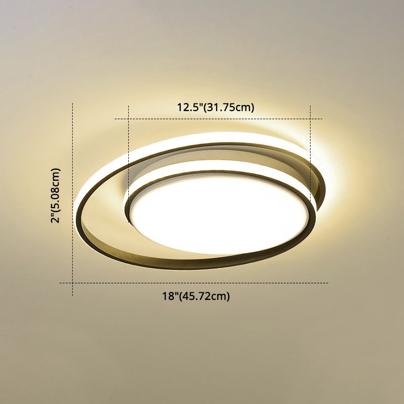 Intersecting Circles Shape LED Flush Mount Ceiling Lamp Fixture Modern Simplicity Acrylic Living Room Bedroom Lighting Fixture