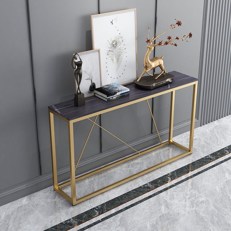 Contemporary Rectangle End Table Antique Finish Console Sofa Table