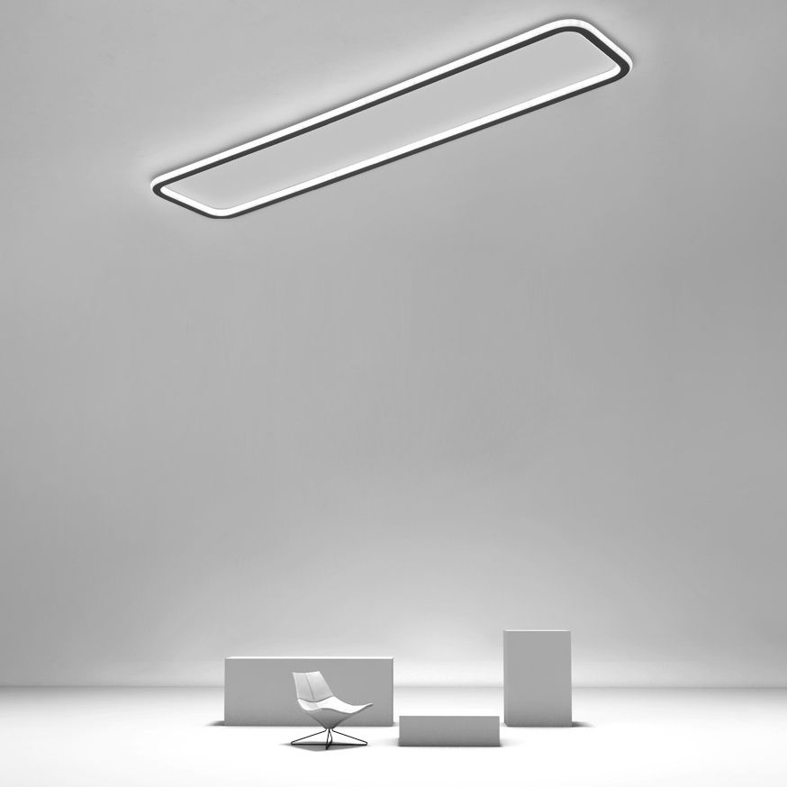 Rechthoekige Flush Mount Plafond Licht met Acryl Shade voor Woonkamer Restaurant