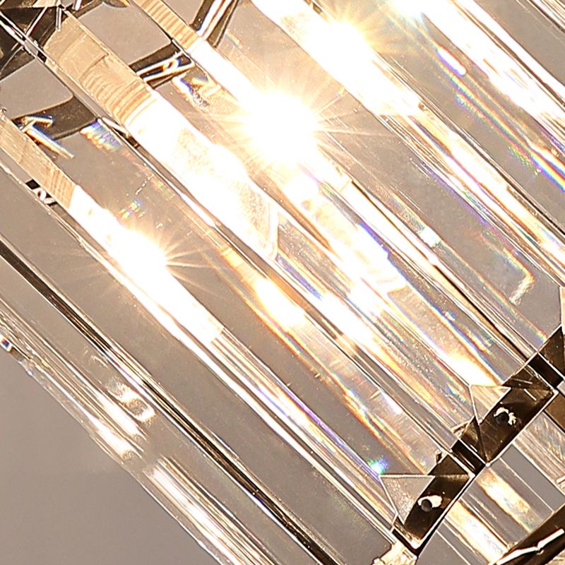 Modern Ceiling Light Minimalist Flush Mount Ceiling Light Fixture with Crystal Shade
