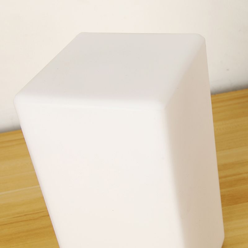 Modern Night Table Lamps 1-Light Living Room Nightstand Lights with White Glass Shade