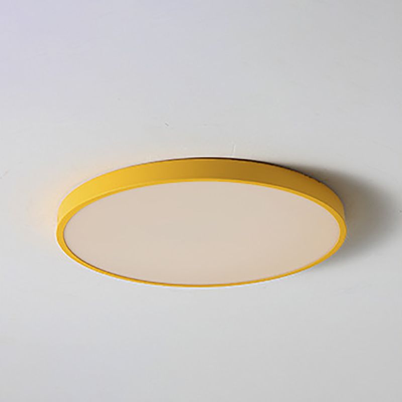 Minimalist LED Flush Mount Ceiling Light Colorful Ceiling Lamp with Acrylic Shade
