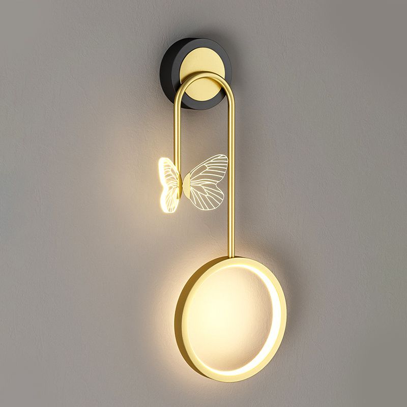 Modern Wall Mount Light Fixture 2 Light Wall Light Sconce in Gold for Dining Room