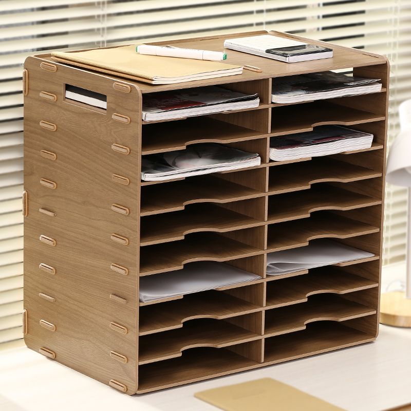 Contemporary Vertical Filing Cabinet Wooden Frame File Cabinet