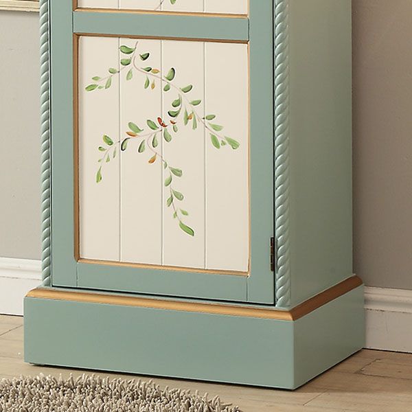 Wood Matte Finish Storage Cabinet with Hinged Door Coastal Cabinet for Home