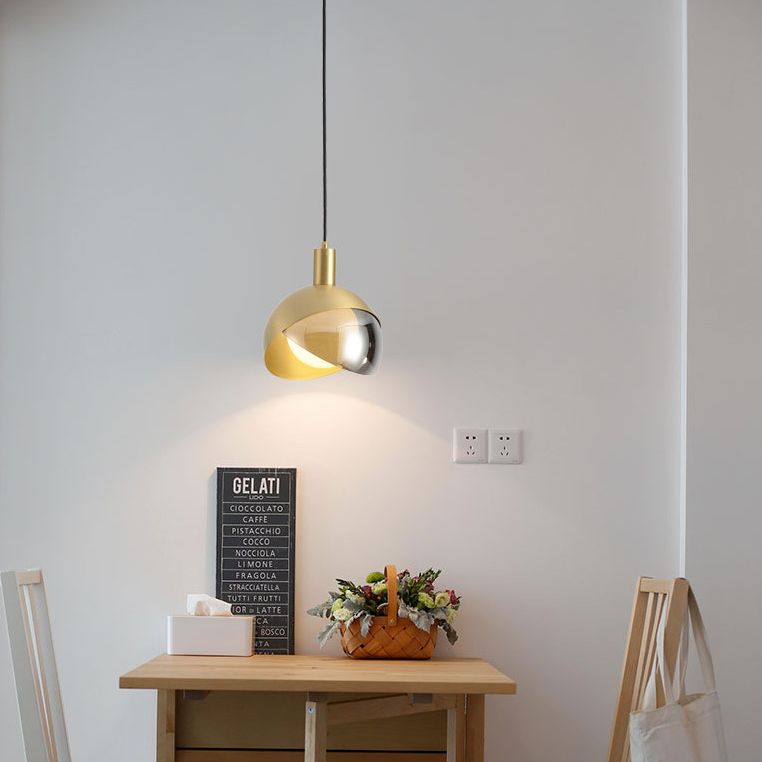 7,8 "breites Metall + Glas Mini hängen hängendes Licht zeitgenössischer Flur -Eingangsbeleuchtung Anhänger in Gold