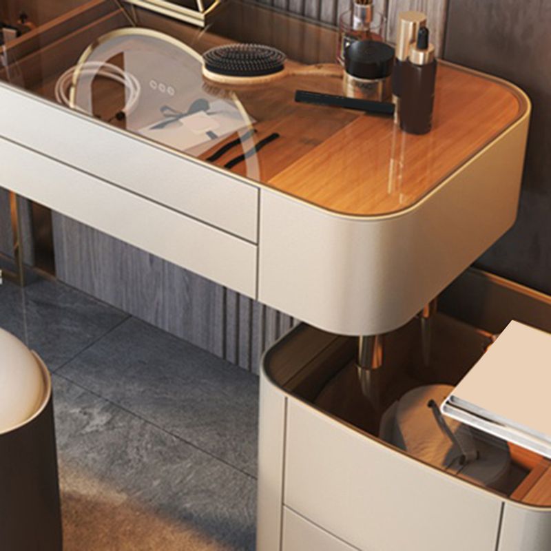 30.70" High Makeup Vanity Desk White Vanity Tables with Drawer