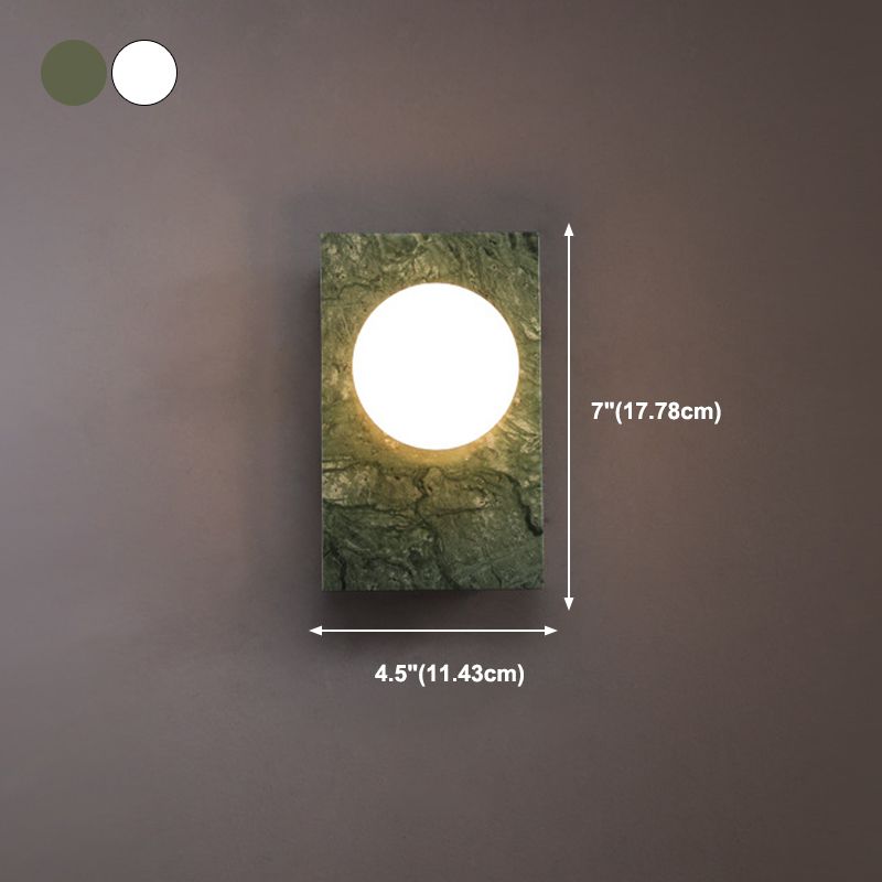 Stone Sphere Wall Sconce Lighting Modern Style 1 Light Wall Lamps