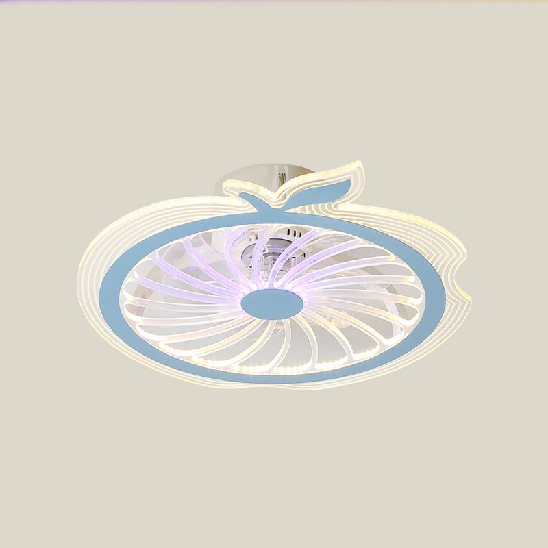 Apple Figure Semi Flush Mount LAMPE MODERNE MODERNE VENTEUR DE PLAFIER LED ACRYLIQUE MODERN