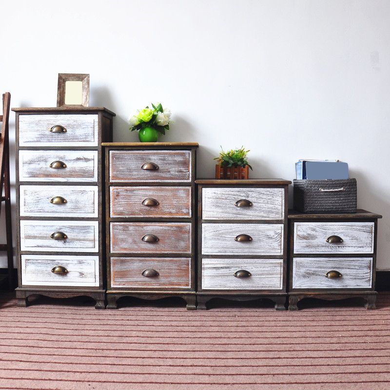 11.7-inch W Coastal Storage Chest Dresser Solid Wood Storage Chest