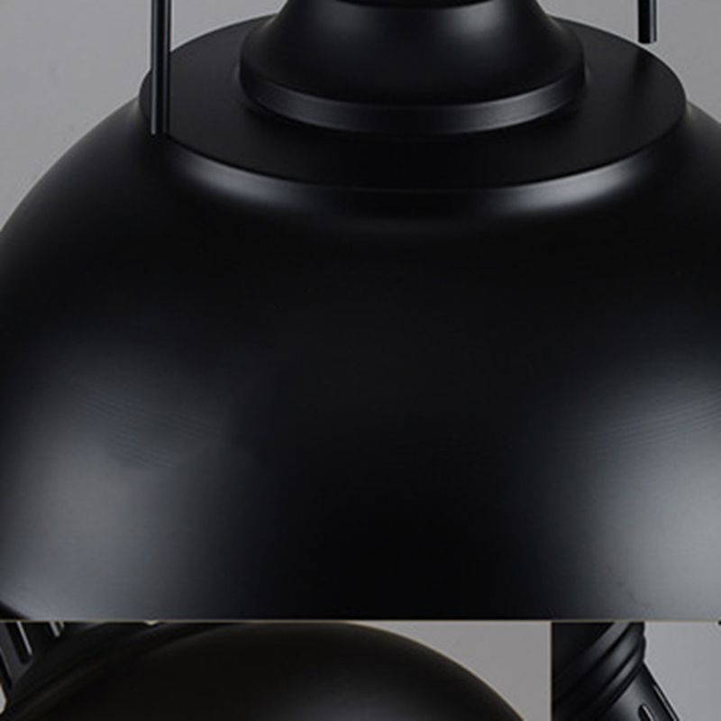 Lámpara de cúpula de hierro lacado lacado lacado con luz de un solo colgante de un solo colgante para un lugar comercial