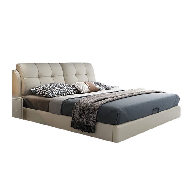 Contemporary Pine Wood Storage with Headboard Lift Up Storage Rectangular Bed Frame