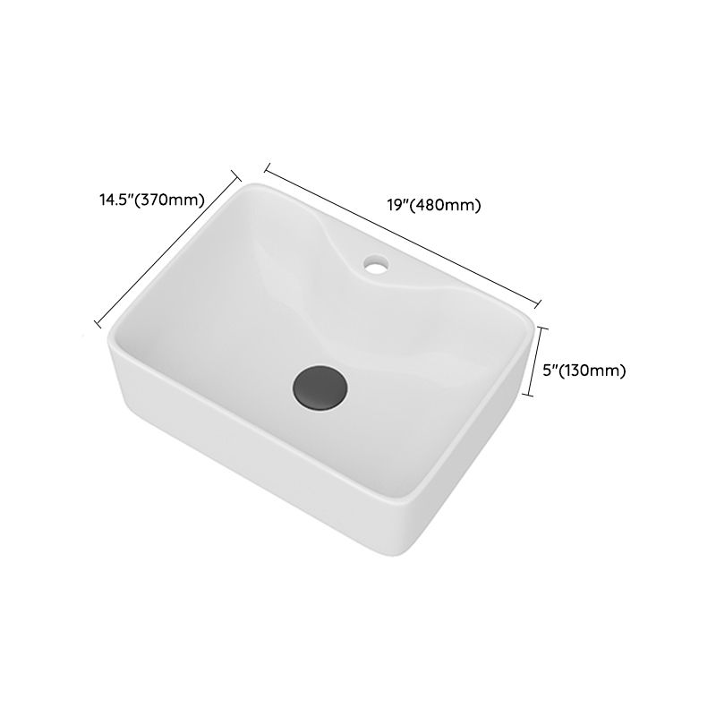 White Rectangular Trough Bathroom Sink Modern Trough Bathroom Sink