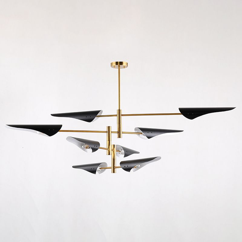 Metalen kroonluchter verlichtingsarmatuur postmoderne kroonluchter hanger licht voor zitkamer