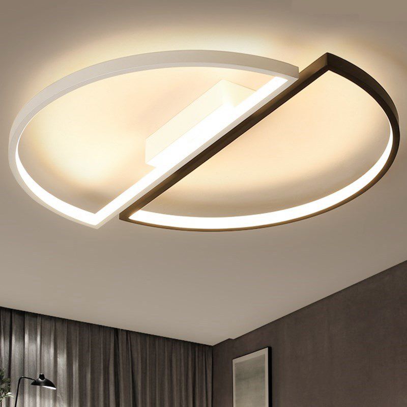 Modern Style Metal Geometric Flush Mount Ceiling Light for Bedroom Living Room
