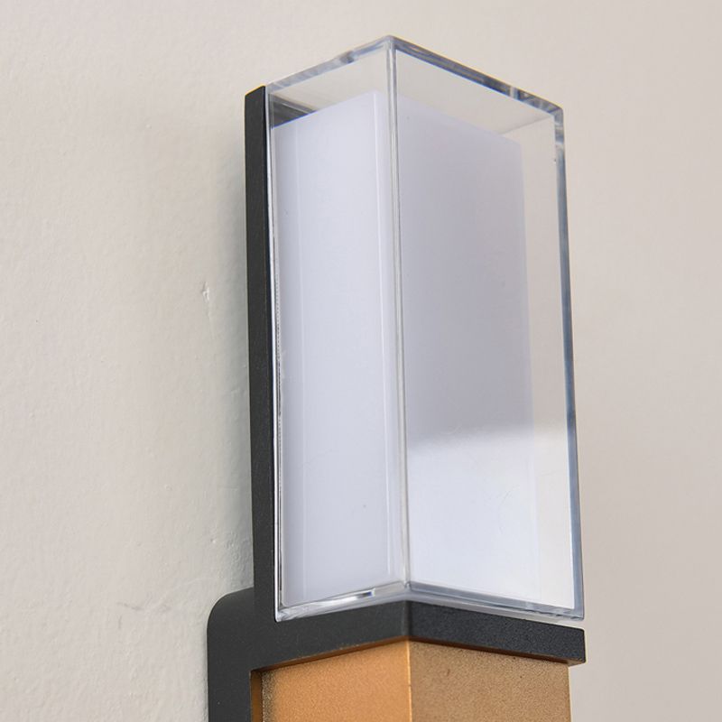 Modern Style Rectangle Shade Wall Sconce Acrylic 2 Lights Sconces for Bedroom