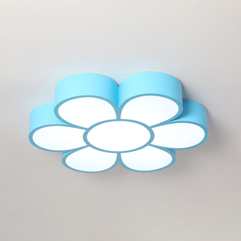 Modern Flower Flush Light Metal 1 Light Flush Mount Ceiling Fixture for Children's Room