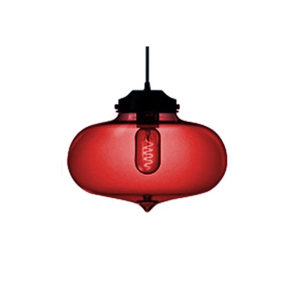 Tränenhänge hängen hungeres helles zeitgenössisches Glas 1 hellrot/braun/blau hängende Deckenleuchte