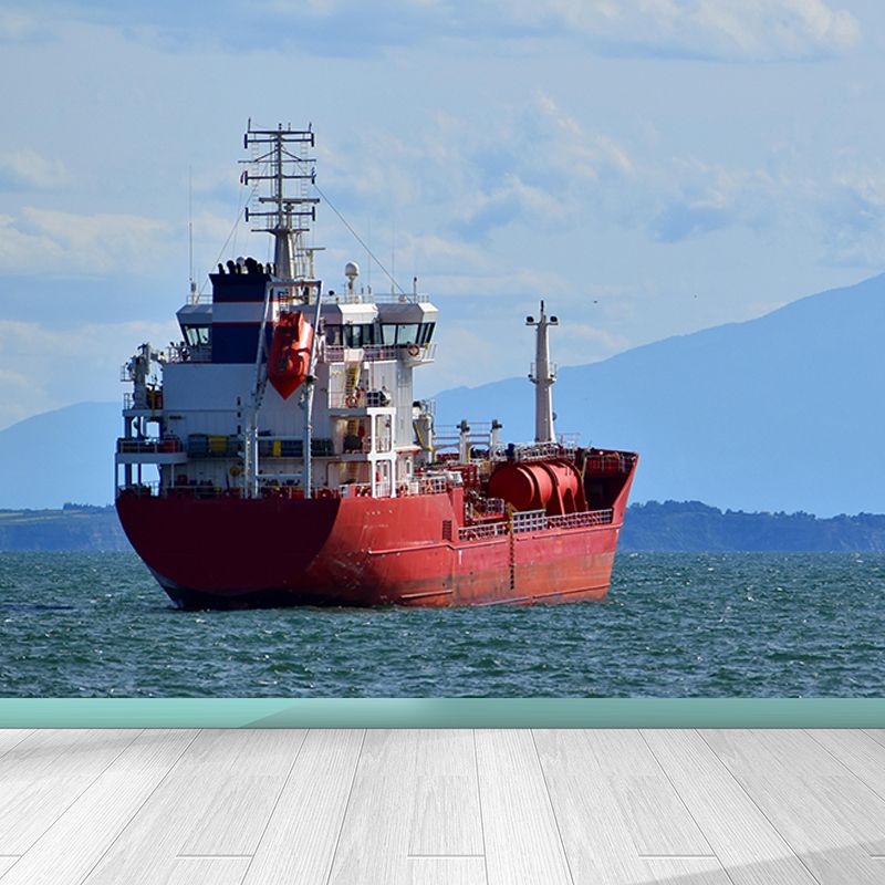 Photography Industrial Ship Mural Mildew Resistant Wall Covering for Home Decoration