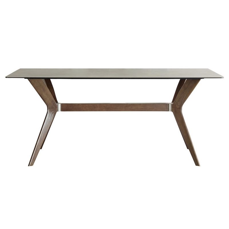 Contemporary Style 1/2/5 Pieces Dining Chairs Set Rectangle Stone Furniture in Gray