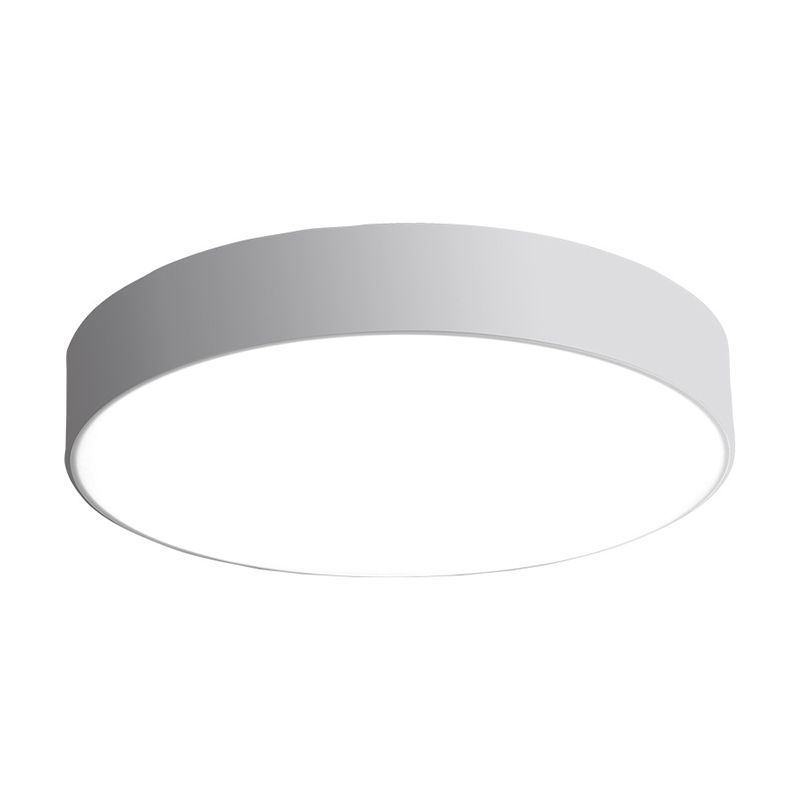 Nordic Short Drum Ceiling Flush Acrylic Kitchen LED Flush Mount Recessed Lighting in Black/White, 16"/19.5" Diameter