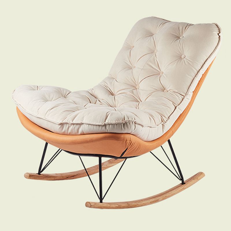 Simple Modern Style Chair Waterproof Single Rocker Chair for Bedroom and Living Room