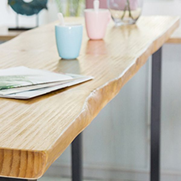 Wood Rectangle Bar Table with High Metal Stools Industrial 1/2/7 Pieces Bar Table Set