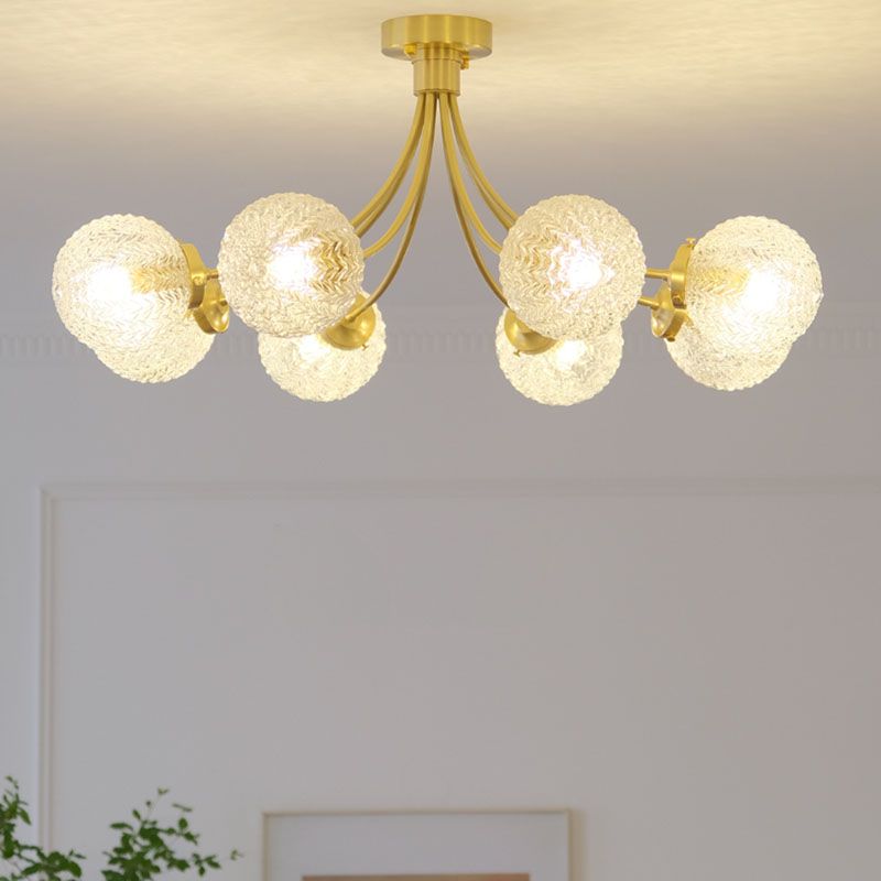 American Style Ceiling Light Ball Shape Shade Ceiling Lamp for Bedroom