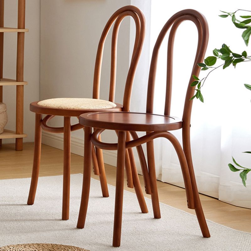 Chaise de salle à manger en bois moderne, sans accoudoirs, à dossier ouvert, pour usage domestique